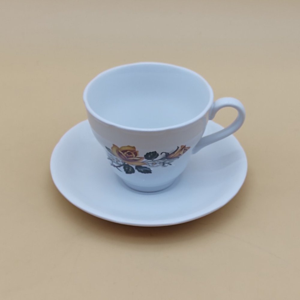 White Tea Cup & Saucer by Tams of England